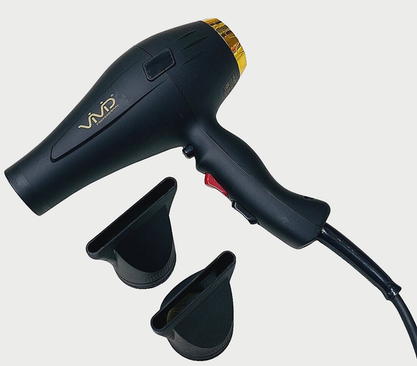 VIVID Professional Extreme Hairdryer 2400-2600W Supersonic Powerful Drying, for All Hair Types, with 3 Speed 3Heat Setting, Cool Button and 2 Concentrator Ideal for Women and Man & Beauty Salon