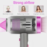 VIVID Professional airflow Salon Leafless DYSON Supersonic design Blower Fast Hairdryer 1500-1800W, 3 precise speed ,4 precise heat settings with 5 Magnetic attachments for quick drying and efficient styling. RED